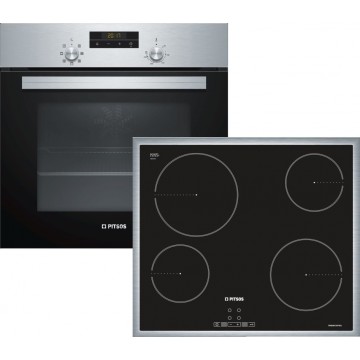 Pitsos PH10M40X2 + CRE645S06 Φούρνος άνω Πάγκου 66lt με Κεραμικές Εστίες Π59.4εκ. Inox Pitsos PH10M40X2 + CRE645S06 Φούρνος άνω Πάγκου 66lt με Κεραμικές Εστίες Π59.4εκ. Inox